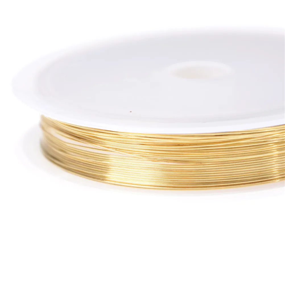 

Fashion 1 Roll 0.3mm Alloy Cord Golden Silvery Craft Beads Rope Copper Wires Beading Wire Jewelry Making Tool