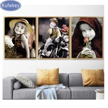 Фото на заказ Алмазная вышивка, девушка, полная круглая алмазная живопись, вышивка крестиком, квадратные Стразы, мозаичный комплект, подарок на день рождения