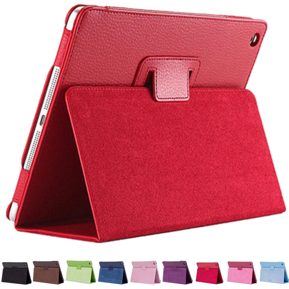 

PU Leather For Apple iPad Mini 1 2 3 Smart Case Litchi Pattern Flip Matte Cover For iPad mini mini 2 mini 3 With Stander holder