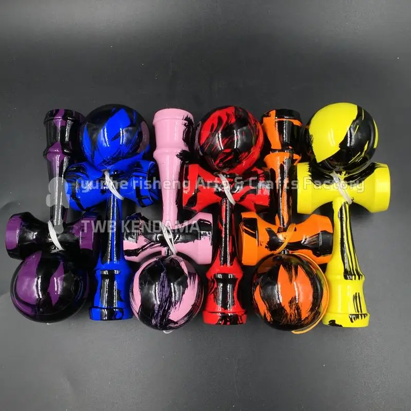 TWB мраморная краска kendama, Профессиональная деревянная игрушка дерево с бесплатными сумками розничная искусство kendama