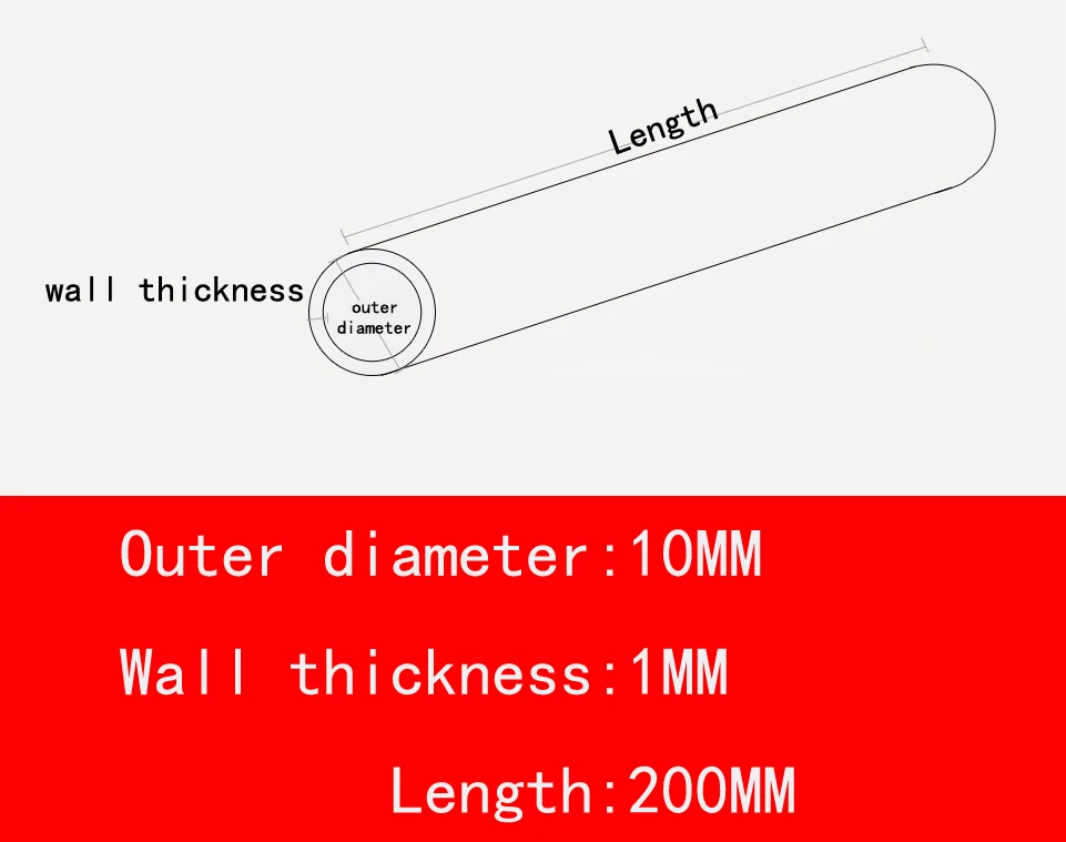 Никелевая труба из нержавеющей стали 304 наружный диаметр 10 мм толщина стенки 1 мм длина 200 мм