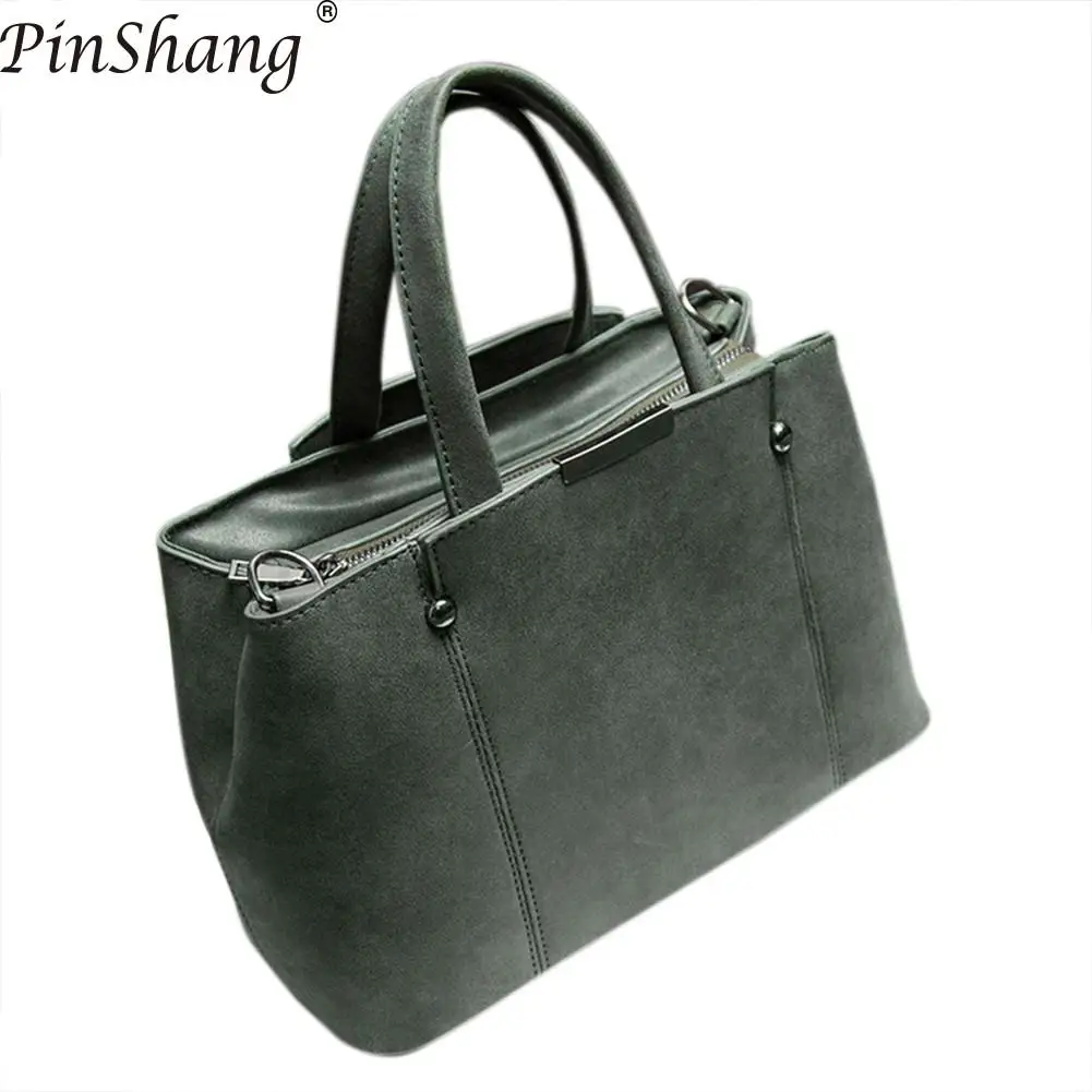 

PinShang Simple Handbag Single Shoulder Bag Elegant Large Capacity Scrub Handbags Fashion Women's Soft Leather Bag for Women Z40
