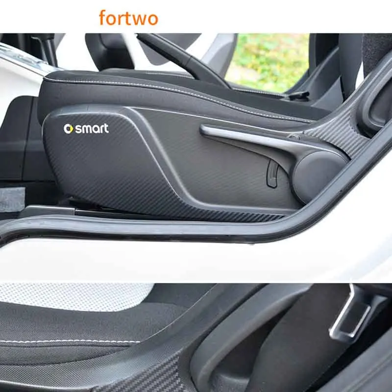 Seat sticker Для смарт-аксессуаров, пороги на пороге, предохранительные щитки из углеродного волокна, дверные пороги, протектор для Smart 453 fortwo forfour - Название цвета: Seat sticker