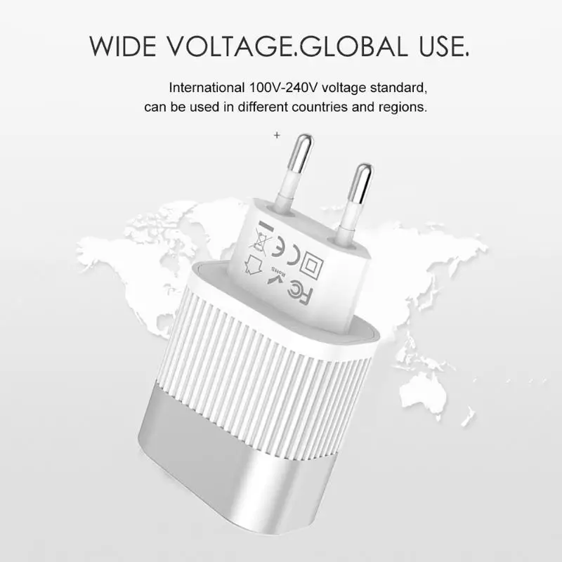 HOCO C40A зарядное устройство для телефона, двойное USB дорожное настенное зарядное устройство, цифровой дисплей, штепсельный адаптер для мобильного телефона, зарядка для телефона планшета