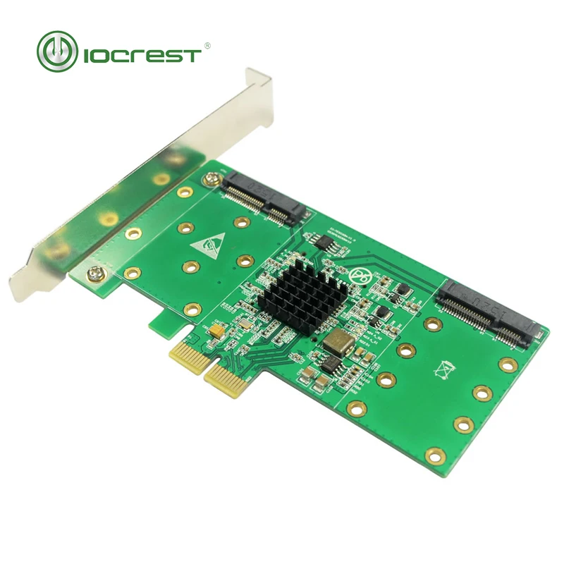 Адаптер IOCREST с 4 портами mSATA на PCI-e x2 с RAID PCI Express 2,0 на 4x mSATA Host adapter setup RAID 0 1 и 10