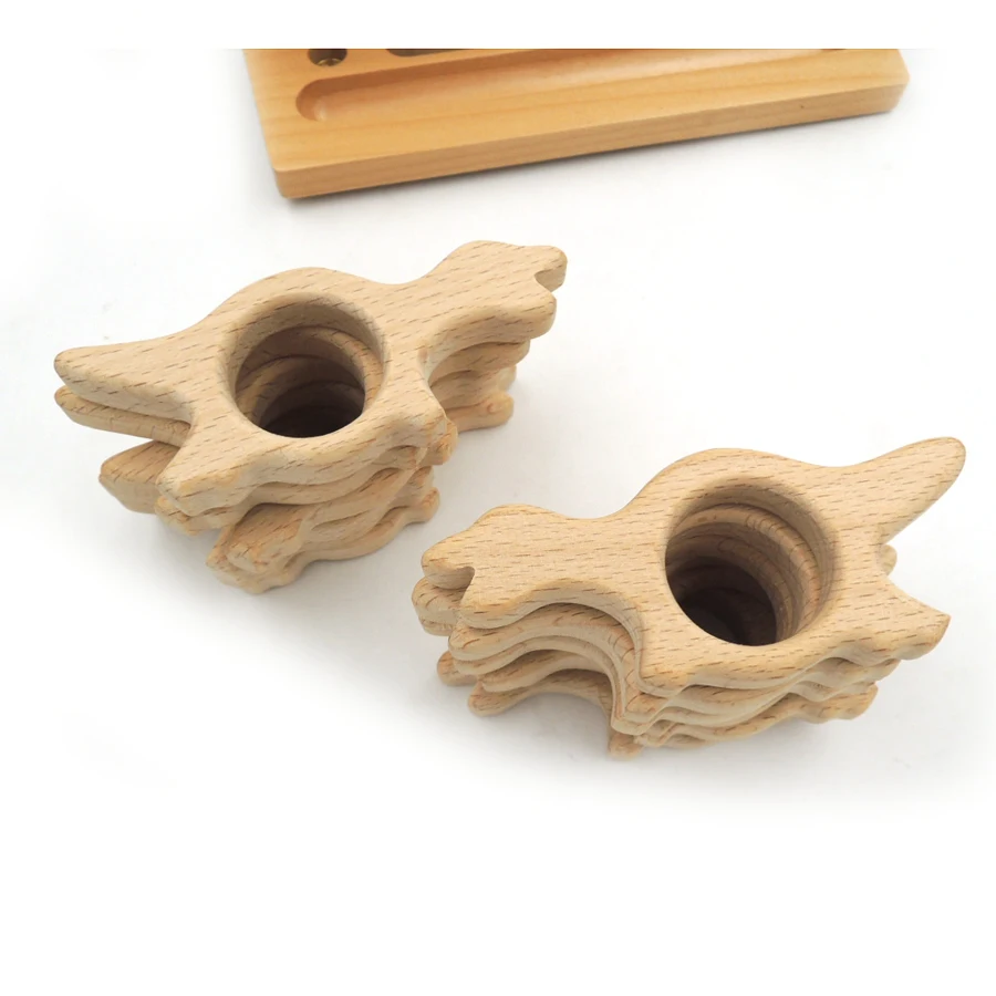 Прорезыватель для зубов детский экологичный из бука 10 шт.|baby teether|teether babybaby wooden