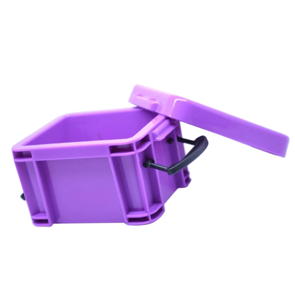 Plastic Storage Box Candy Color Latch Boxes With Lid for Craft Things Purple