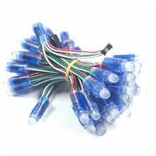 Опционально количество WS2811 Светодиодный модуль пикселей 12 мм IP68 Водонепроницаемый DC 5 В полноцветный RGB Гирлянда рождественские светодиодные лампы быстрая