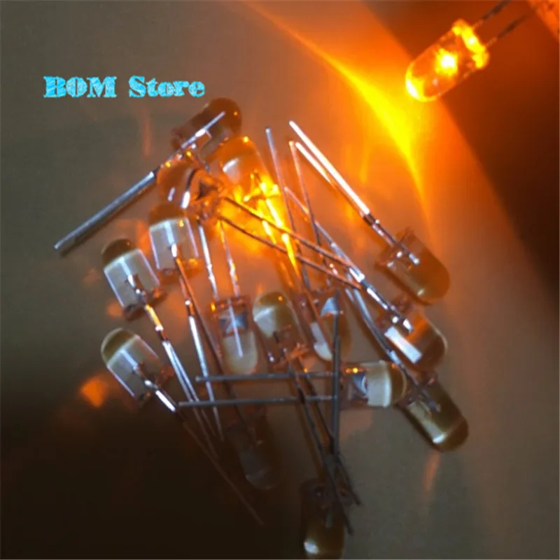 100PCS 5mm LED Flicker Diodes Flashing Yellow Blinking Candle Light