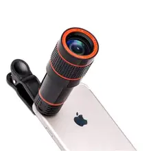 Объектив камеры телефона, 12X зум телефото Универсальный объектив на зажиме комплект для iPhone, samsung, Android и других телефонов