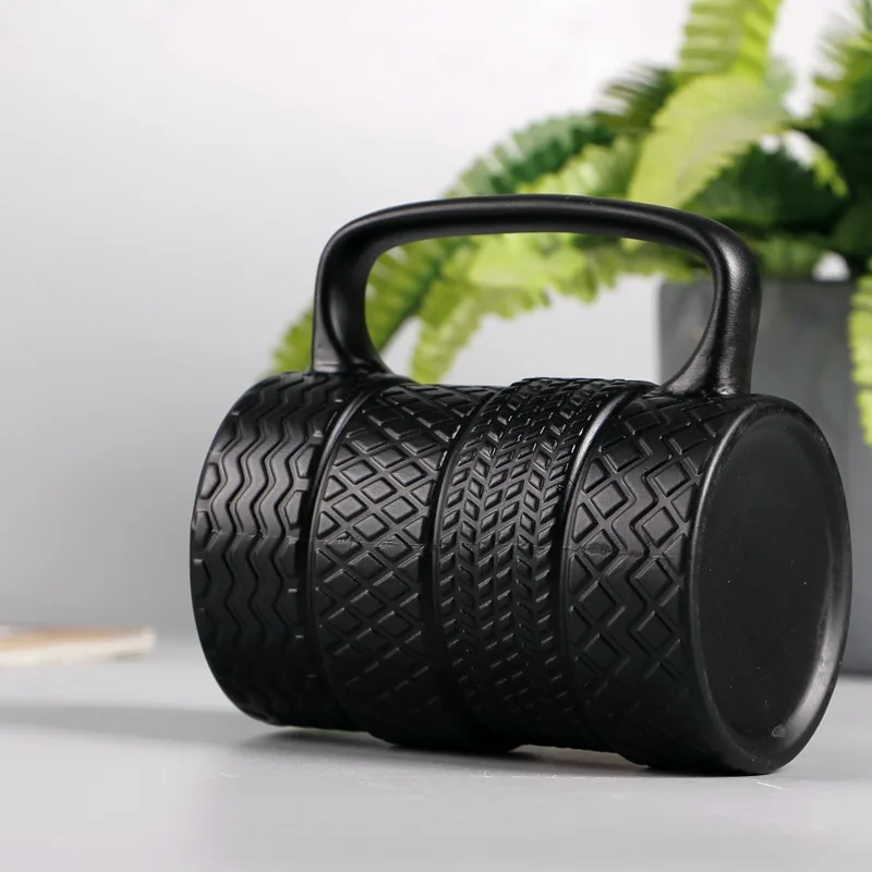Waliicorners 400ml Creative black tire mug, large capacity ceramic cup exotic puer tea mug Waliicorners Coffee mugs Tea Cups 11 8946903342_727293683