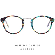 Ацетатные оптические очки, оправа для женщин, высокое качество, по рецепту, винтажные круглые очки, новые мужские металлические очки ручной работы