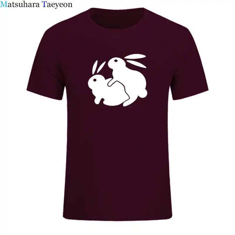 Matsuhara テヨンブランド Arder Tシャツ男性半袖ラウンド襟バニーウサギセックス Fansy 印刷 Tシャツメンズウェア Brand T Shirt T Shirtt Shirt Brand Aliexpress