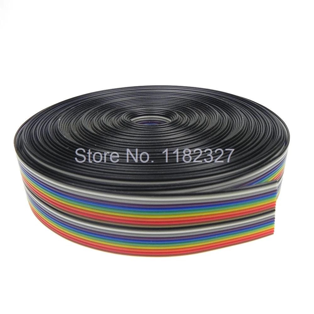 Ribbon cable 40 WAY Flat Color Rainbow Ribbon Cable wire 40P ribbon cable 1.0 MM Pitch Dupont Line Diy Kit 5