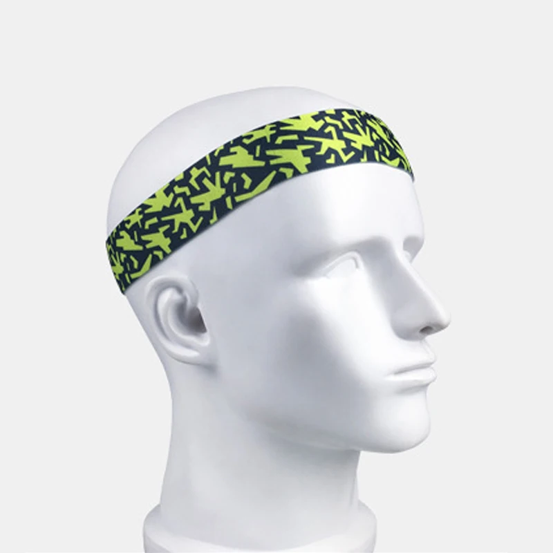 العصابة الرياضة عدم الانزلاق الشعر العرق عقال تنس كرة السلة اليوغا تنفس العصابات التمويه اللياقة البدنية تجريب الرجال النساء