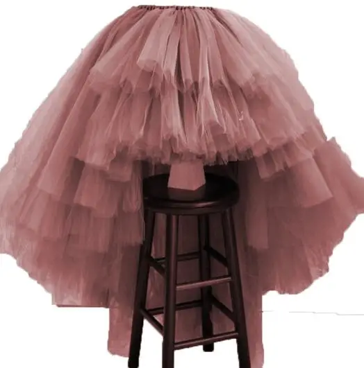 Асимметричная Высокая Низкая многослойная пышная фатиновая юбка для женщин специальный дизайн Длина до пола Длинная женская юбка-пачка на заказ - Цвет: Многоцветный