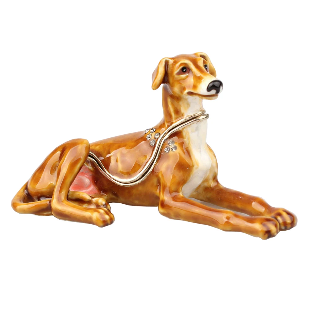 

Labrador dog jewelry trinket box ring organizer animal figurine pewter ornament novelty pet lover gift vintage decoration