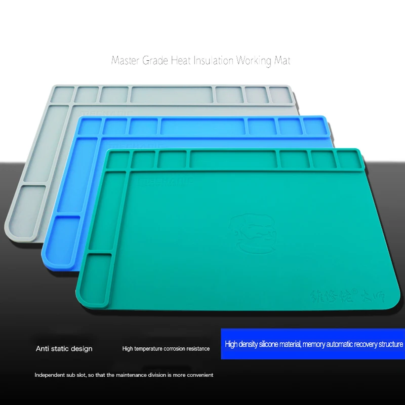 Антистатическая теплоизоляция пайка матовый Силиконовый коврик обслуживание платформы для теплового пистолета BGA паяльная станция Инструменты для ремонта