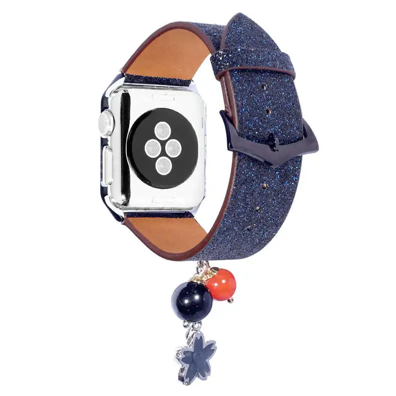 Модные блестящие кожаный ремешок для Apple Watch серии Группа 1/2/3 jewelry браслет для Apple iwatch bling diamond чехол