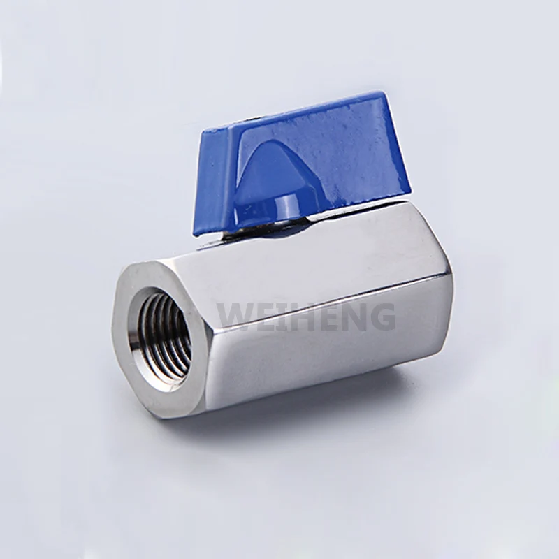 

1/8"-1.0" stainless steel 304 Mini Ball Valve Female Threaded connection plastic handle Air Compressor Valves