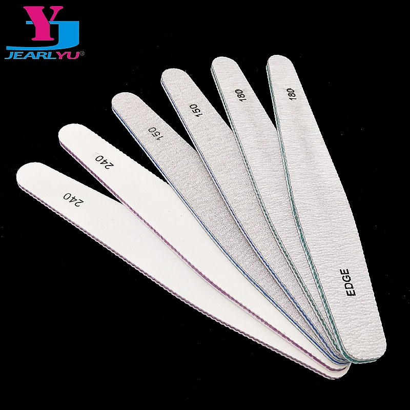 

6Pcs/Lot Nail Files News Design Professional Nail Art Buffer Sandpaper Slim kit Set 3 Grits Styles Drop Shaped Brand Polish Tool