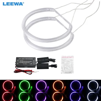 

LEEWA 2X131MM Special LED Headlights Car CCFL Halo Rings Angel Eyes Light for Hyundai Spectra 05-06 White DRL #CA3187