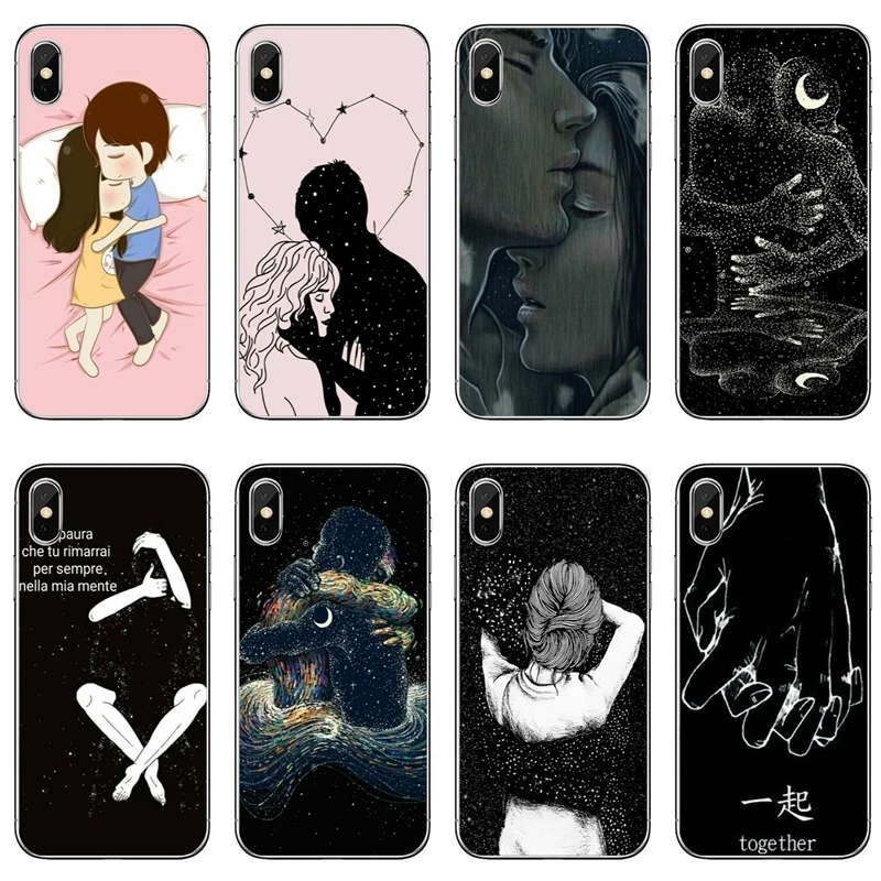 

couple embrace love kiss phone case For Samsung Galaxy J8 J6 J4 Plus Prime J7 J5 pro J3 J2 2018 2017 2016 soft cover
