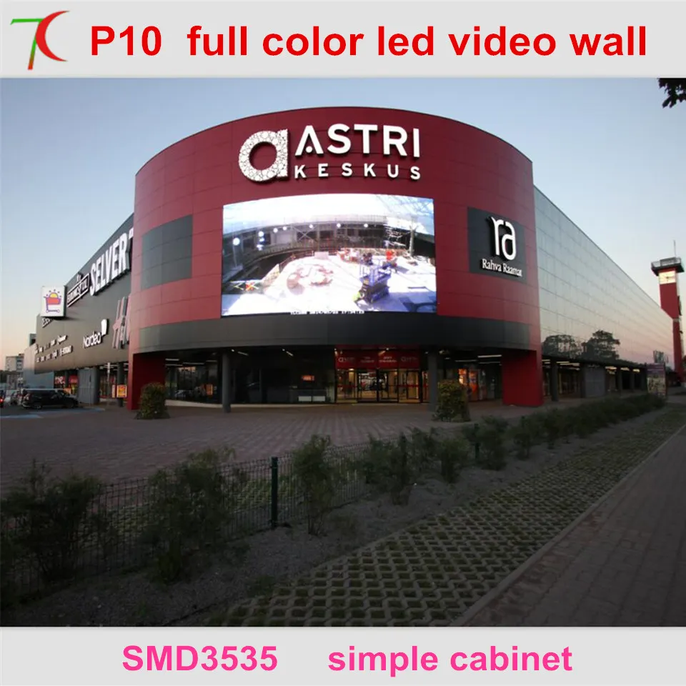 

P10 SMD simple cabinet full color led display screen for outdoor advertisement video wall ,5500cd