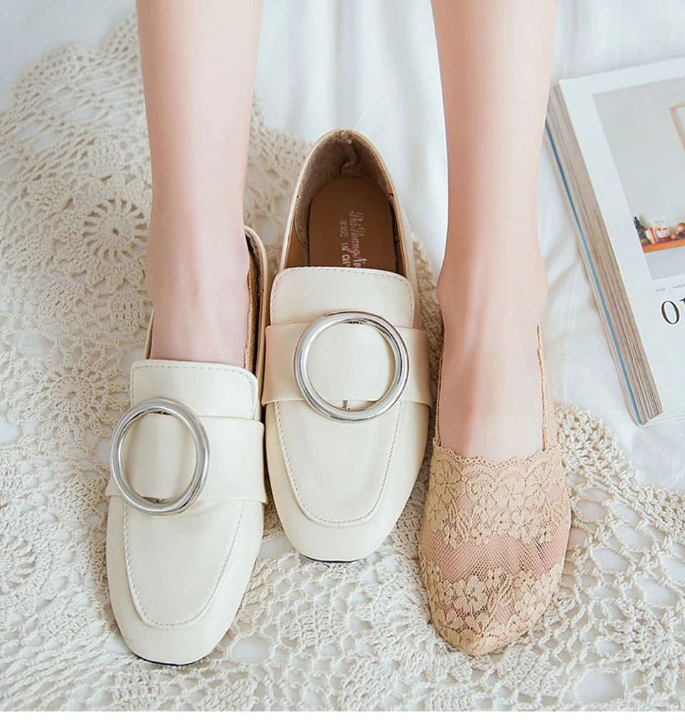 Summer Thin Boat Socks For Women Breathable Lace Sock Invisible High Heels Socks Slippers Soft Breathable Nylon Low Short Socks (8)