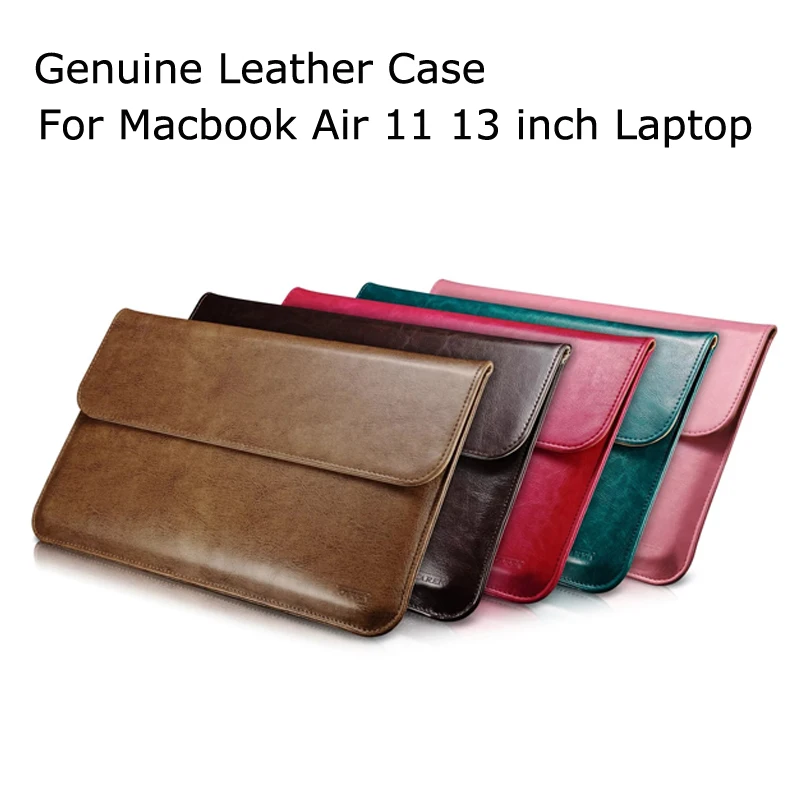 

Luxury Genuine PU Leather Case For Macbook Air 11 13 Laptop Sleeve Pouch Bag For Macbook 13.3 inch Business Cover Funda