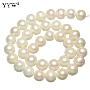 

Cultured Round Freshwater Pearl Beads natural white 11-12mm Approx 0.8mm