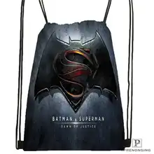 Пользовательские Бэтмен против Супермена походная сумка на шнурке милый рюкзак для детей(черная спинка) 31x40 см#2018611-2(19