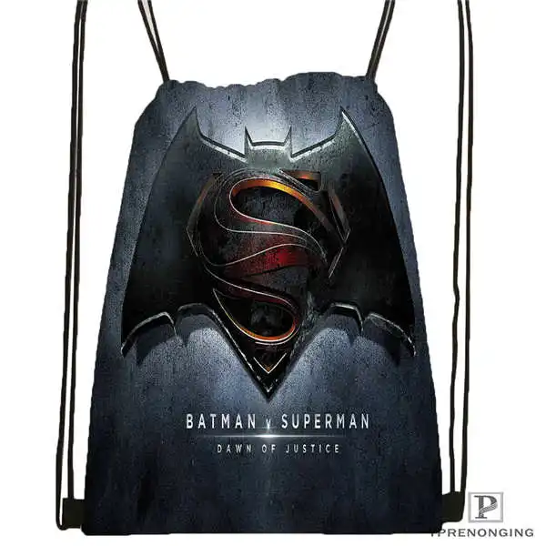 

Custom Batman-Vs-Superman Drawstring Backpack Bag Cute Daypack Kids Satchel (Black Back) 31x40cm#2018611-2(19)