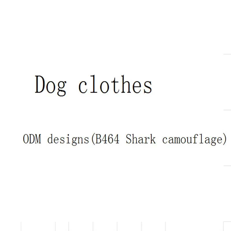 

Dog clothes Shark camouflage style (customer designed) B464