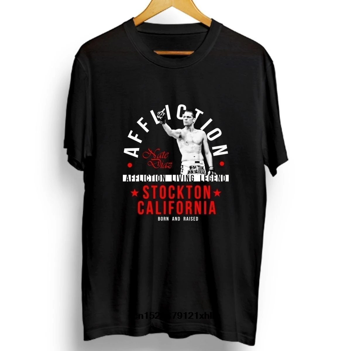 

Men t shirt Nate Diaz Stockton California Born and Raised Fashion Tops Black Size S-4XL women