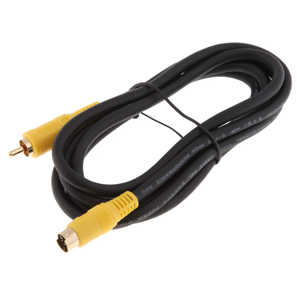 S-Video 4pin to RCA Male to Male TV Video Cable Adapter S terminal 