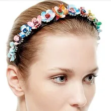 Изысканная ручная работа элегантная Геометрическая Личность горный хрусталь оголовье Танцевальная вечеринка уличные Путешествия Отдых аксессуары для волос 970