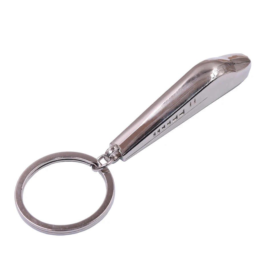

New Hot High Quality Classic Keyring 3D CRH High-speed Train Alloy Model Pendant Key Chain Antique Silver Plated Keyring