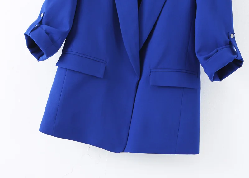 Best  2019 za actumn women's fashion jacket long sleeve causal outwear office lady pockets coat for femal