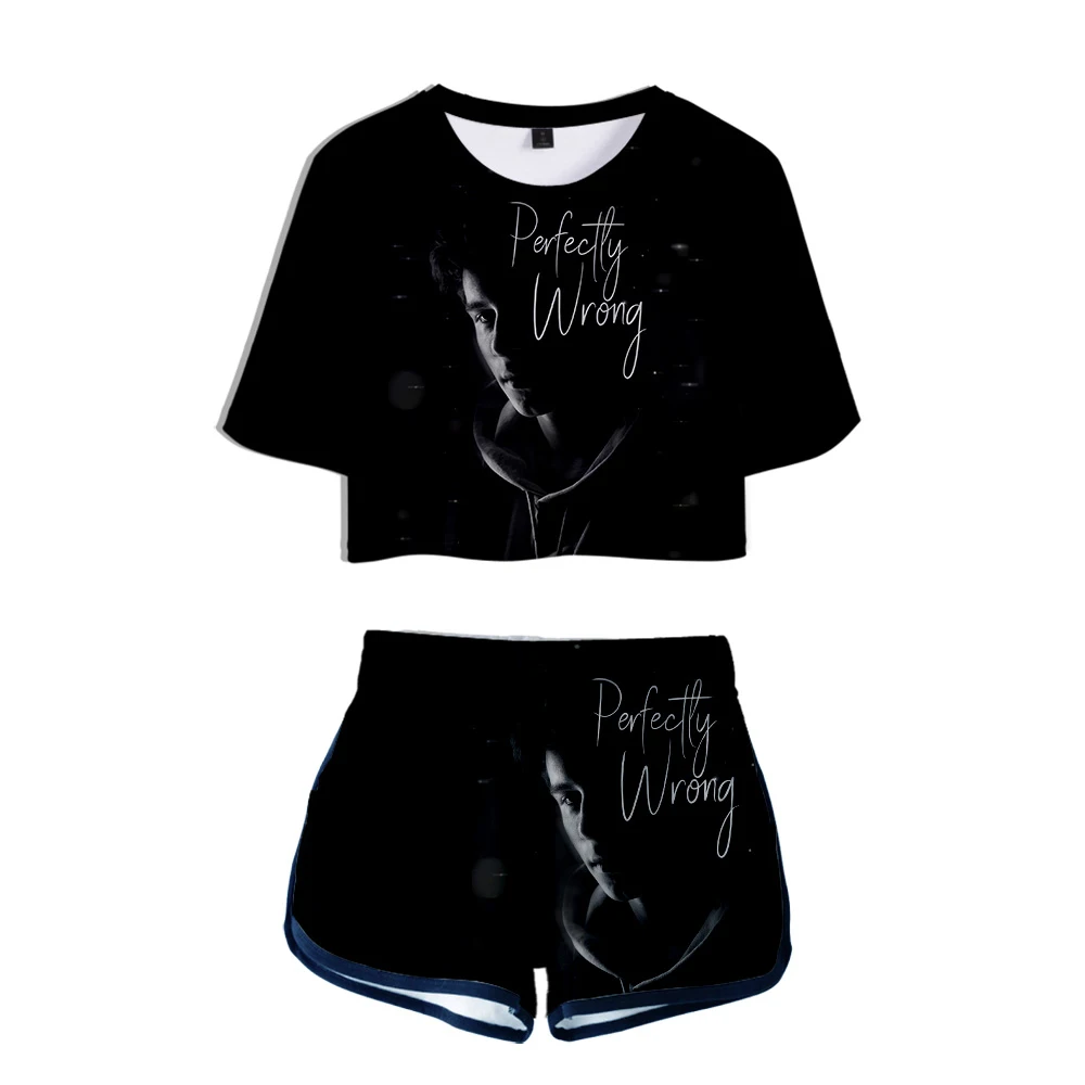 

Frdum Tommy shawn mendes Idol 3D Short Sleeve Navel Fashion Woman New arrival Hip-Hop Moletom Summer Comfortable