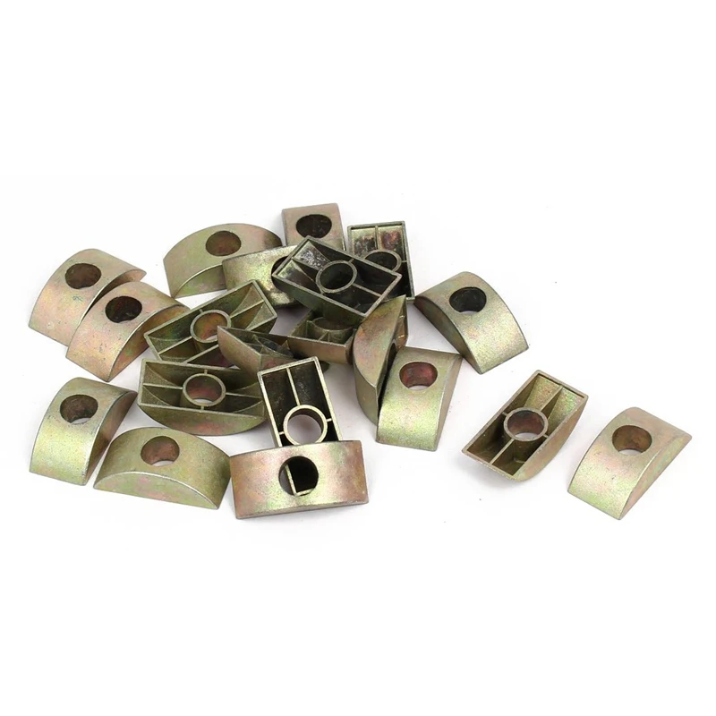 

Furniture Connector Half Moon Nuts Spacer Washer Bronze Tone 20PCS