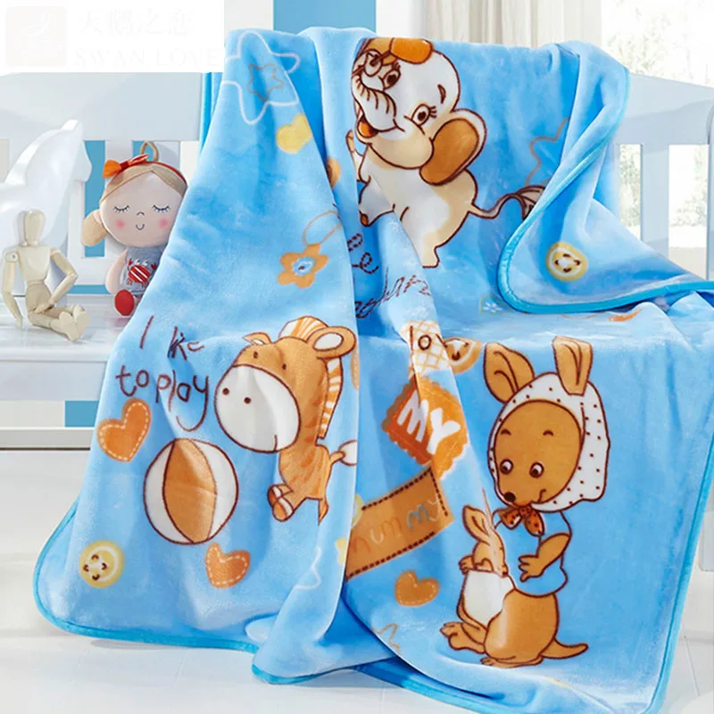 

Free Shipping Infant Children Cartoon Thick Coral Cashmere Blankets Baby Nap Blanket Baby Quilt Size Is 110*135 cm T01