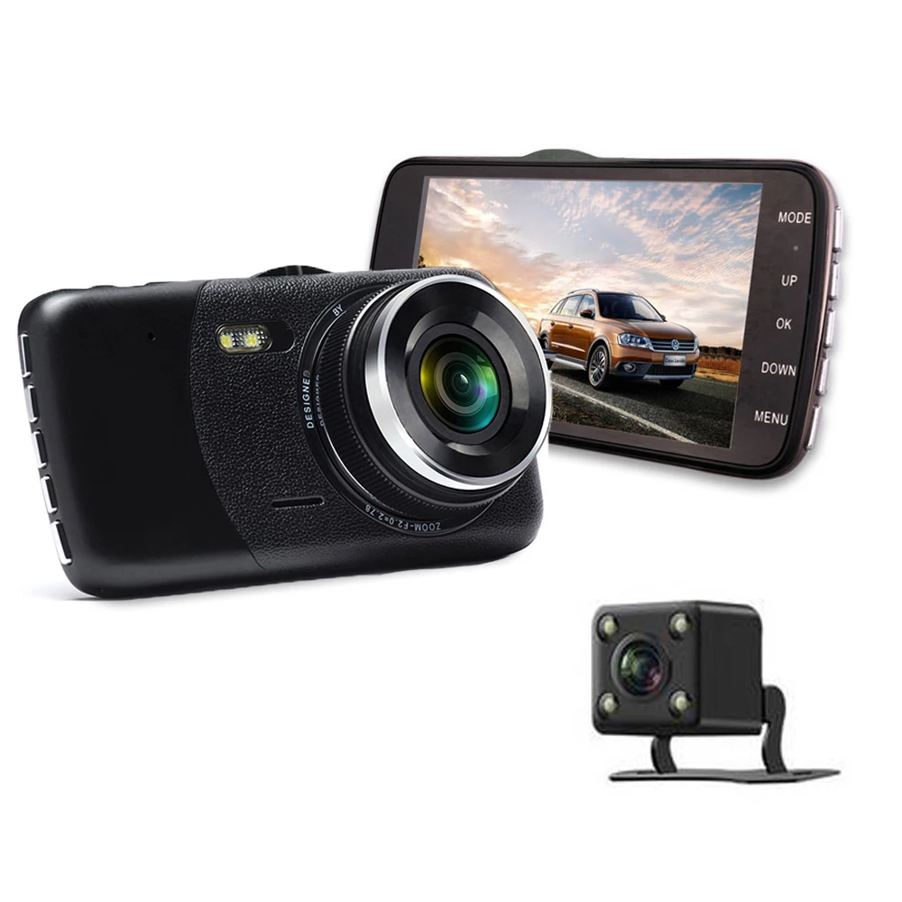 Podofo New Dual Lens Car DVR Cam Dashcam 4\