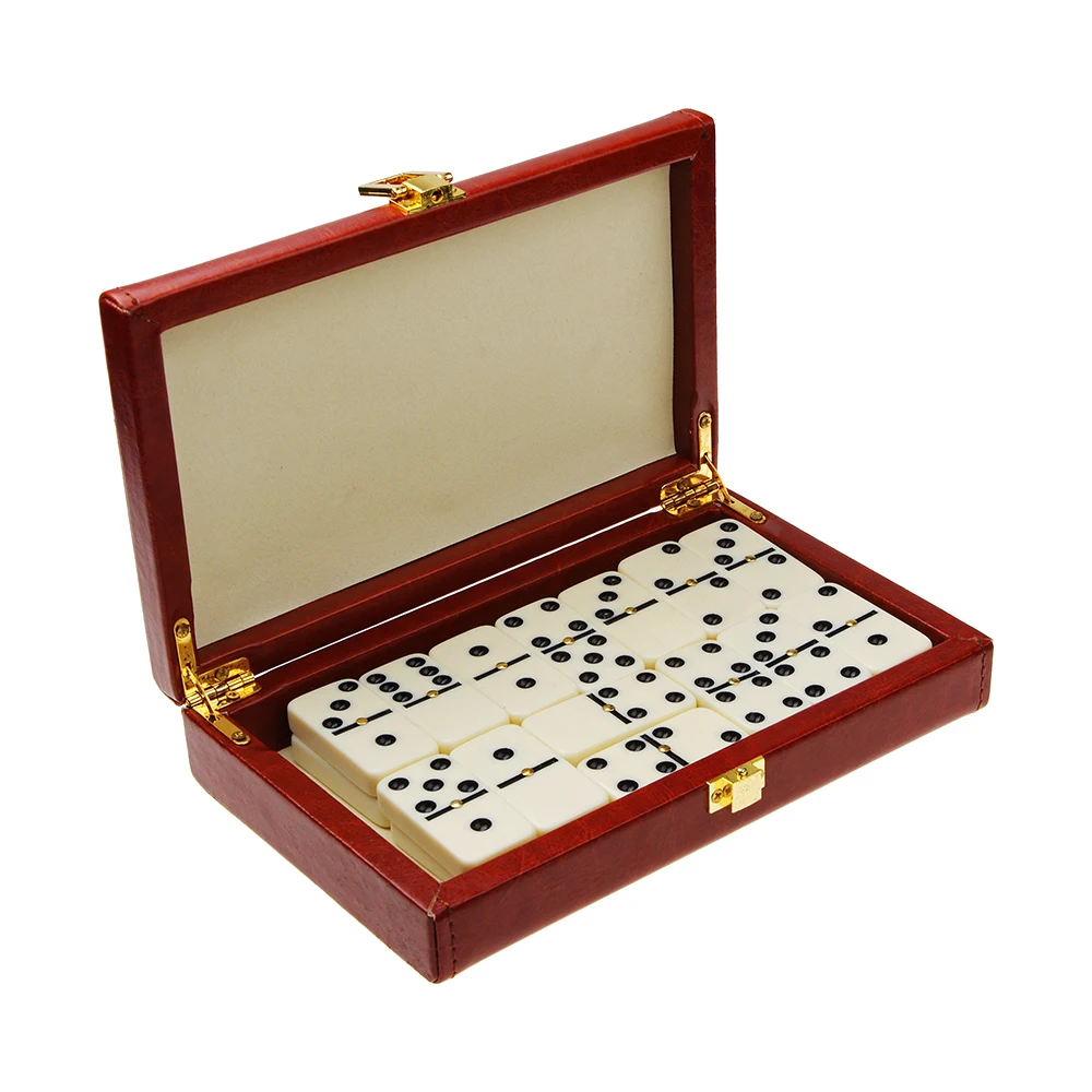 Buy Luxury high quality Pu leather Melamine domino set