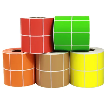 

Color coated paper 40*30*2000 printable barcode paper label multi-color in roll