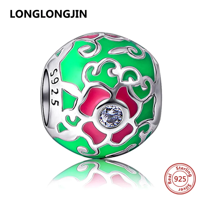 18 Style Luxury 100% 925 Sterling Silver Beads Blue Enamel Charms Fit Pandora Bracelets Authentic DIY Jewelry Making Gift|fine jewelry|gift giftsgift