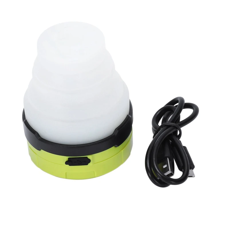 

Solar Camping Lights Collapsible Led Tent Light Portable Rainproof USB Flashlight With Hanging Handle For Hiking Fishing