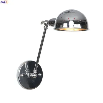 IWHD Loft Industrial Retro Wall Lights Fixture Bathroom Bedroom Beside Lamp Vintage Arm Wall Light LED Applique Murale Luminaire spider shaped water pipe wall light fixtures industrial loft style retro vintage wall lamp sconces luminaire applique murale