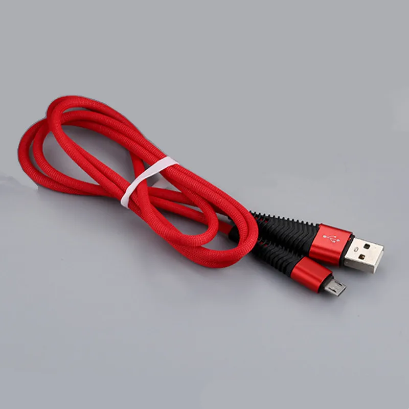 Micro USB кабель 1 м нейлоновый плетеный кабель для быстрой зарядки передачи и зарядка с синхронизацией данных кабель для huawei P Smart Y7 Y6 Prime Y9 Android шнур для телефона