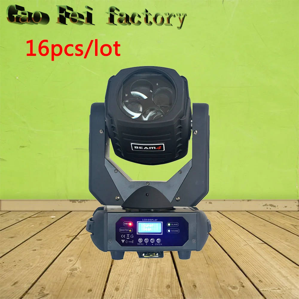 

16pcs/lot 4x25w super beam moving head led dmx dj lights 4*25w led moving head stage lighting